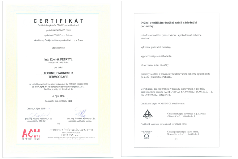 Technik diagnostik termografie