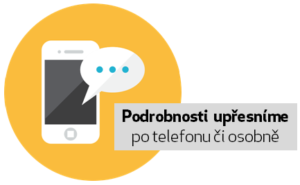 Podrobnosti upřesníme osobně či po telefonu